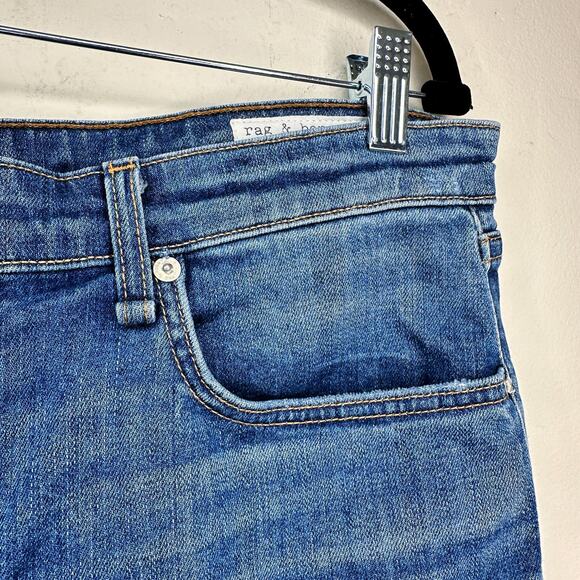 Rag and Bone Nina High Rise Denim Balboa Jean Roll Up or Cut Off Shorts 34 - Picture 6 of 16